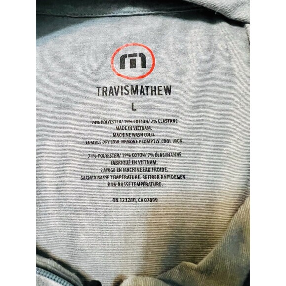 Travis Mathew Mens Long Sleeve 1/4 Q Zip Lightweight Golf Pullover Size Large XL - Picture 6 of 8